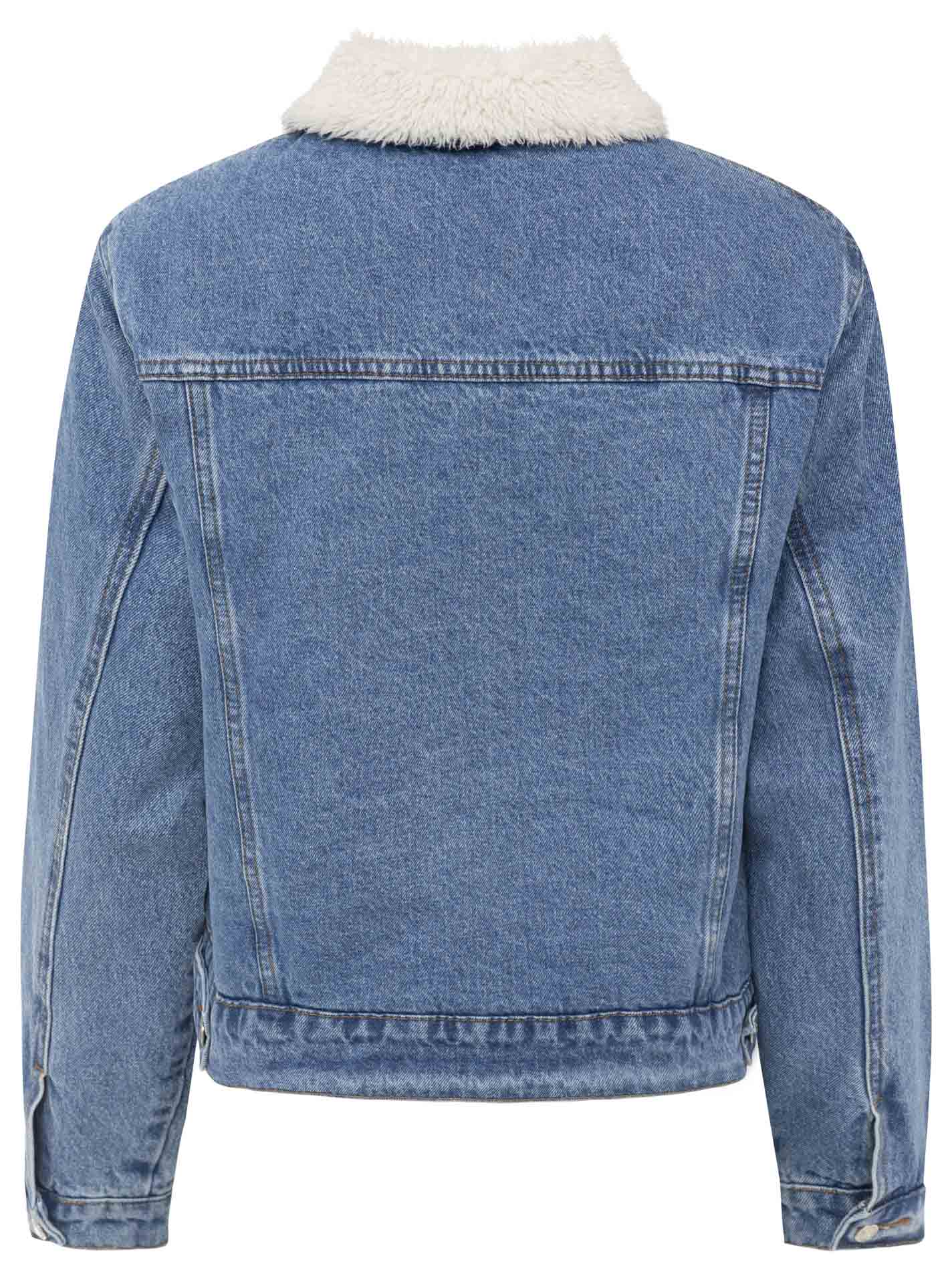 Zwillingsherz - Jeansjacke "Teddy" - Blau