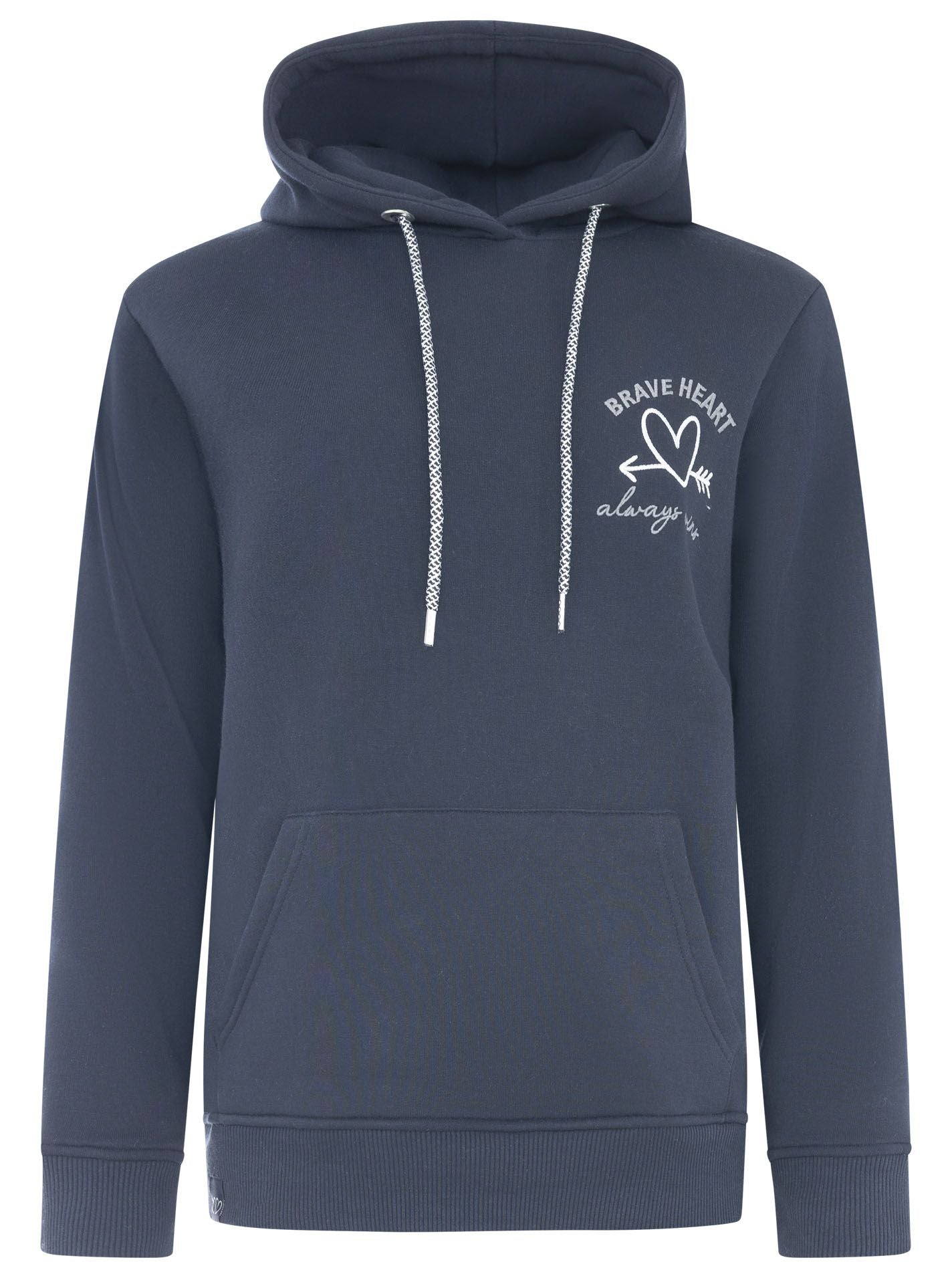 Zwillingsherz - Hoodie mit Pailletten "Heart Trust" - Dunkelblau