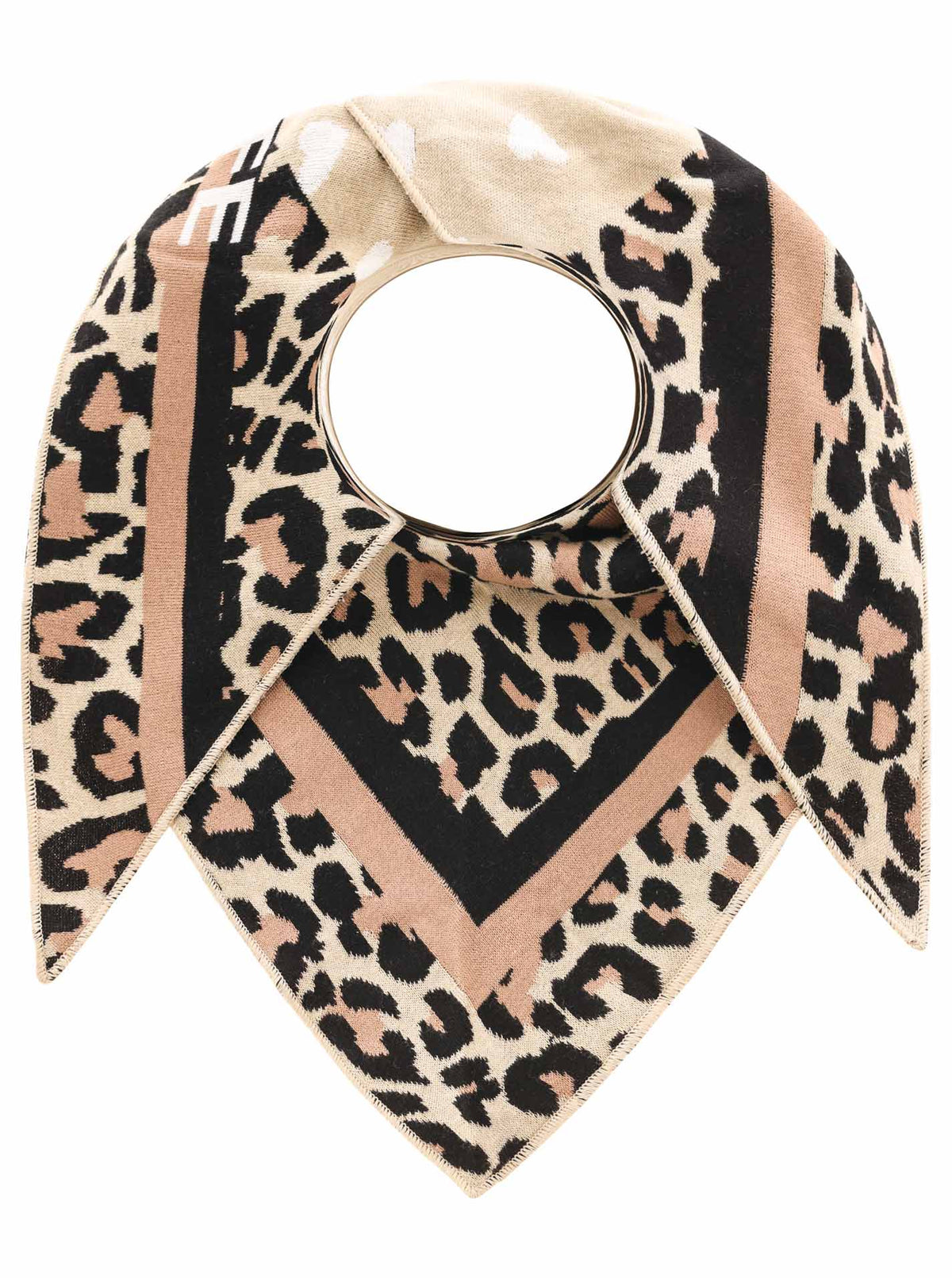 Zwillingsherz - Dreieckstuch/Schal „Wild Side“ Baumwolle - Beige