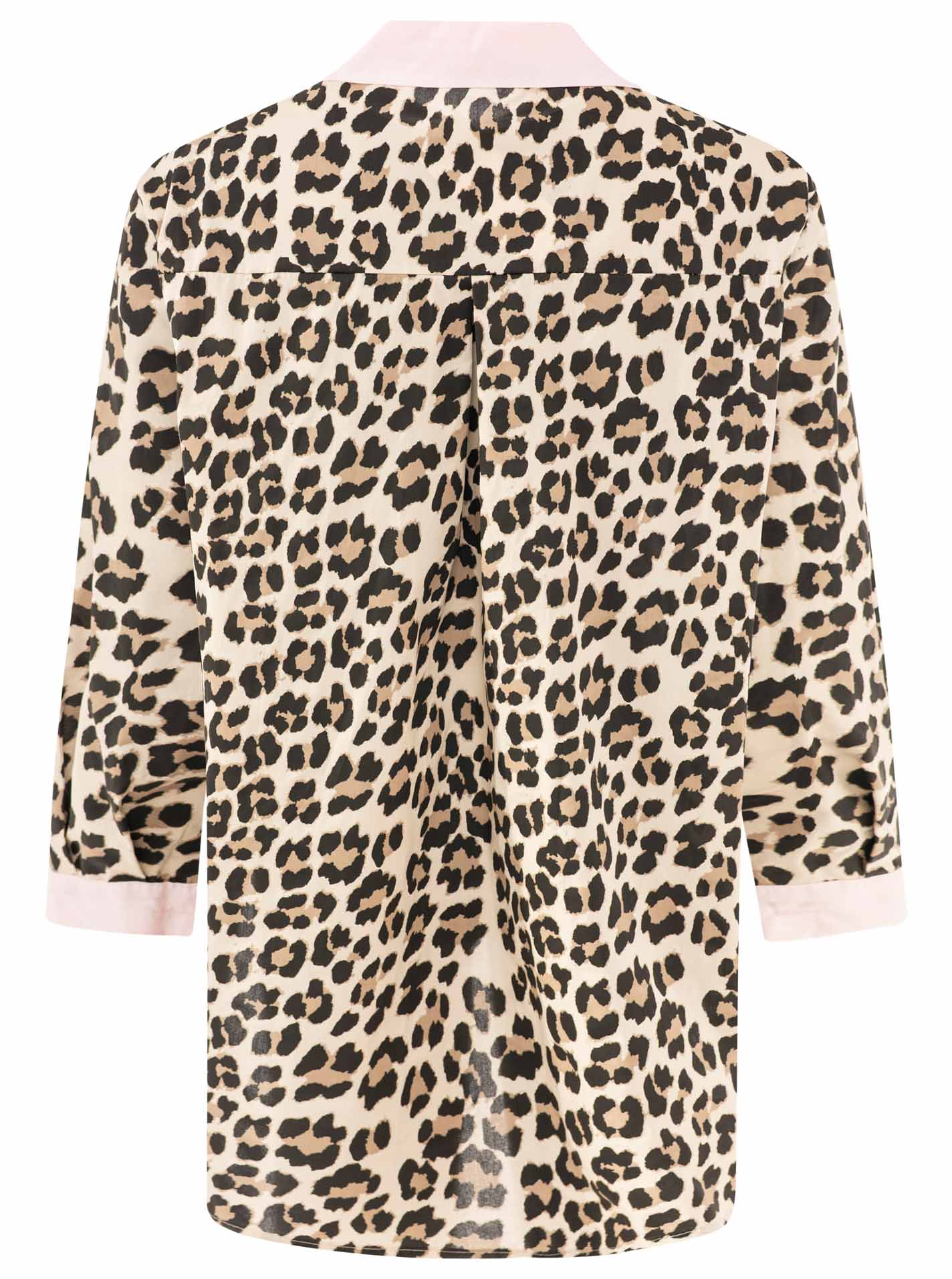 Zwillingsherz - Oversize Bluse BW "Leo & Patches" - Rosa