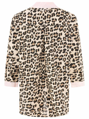 Zwillingsherz - Oversize Bluse BW "Leo & Patches" - Rosa