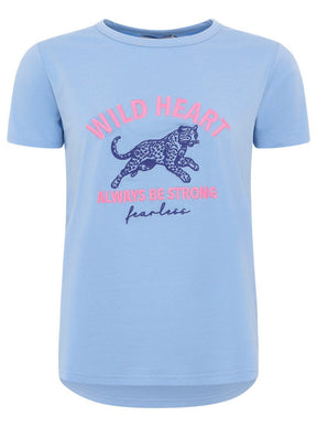 Zwillingsherz T-Shirt "Wild Heart" - Blau
