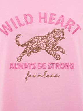 Zwillingsherz T-Shirt "Wild Heart" - Rosa