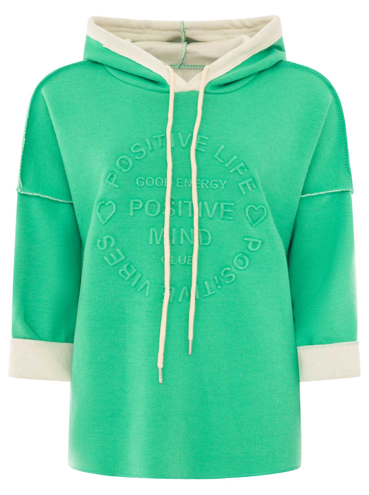 Zwillingsherz - Made in Italy Hoodie "Positive Mind" - Grün