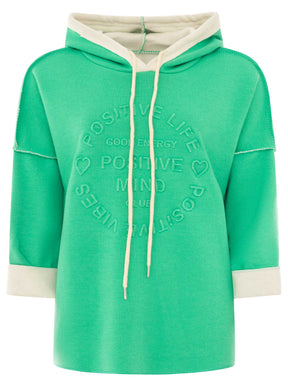 Zwillingsherz - Made in Italy Hoodie "Positive Mind" - Grün