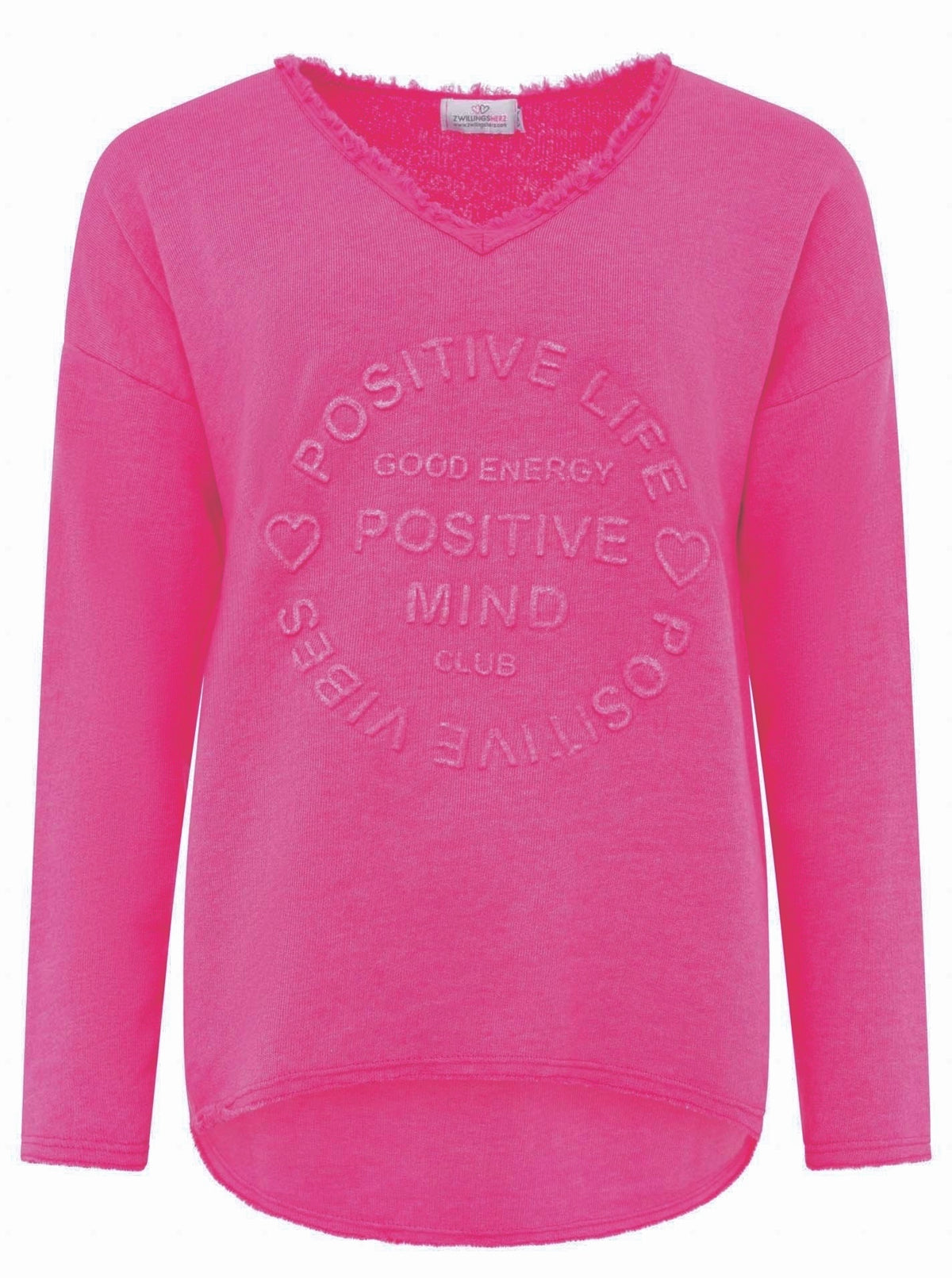 Zwillingsherz -  Sweatshirt "Positive Mind" - Pink