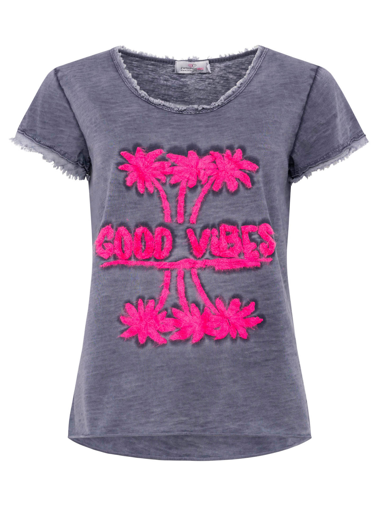 Zwillingsherz - T-Shirt "Good Vibes" - Dunkelblau