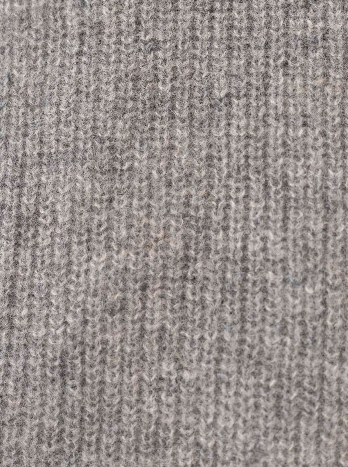 Zwillingsherz 100% Kaschmir Gerippter Schal "Cozy" - Mittelgrau