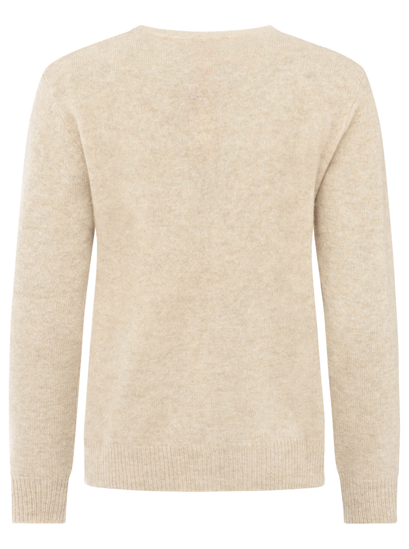Zwillingsherz 100% Kaschmir Pullover Happy - Hellbeige
