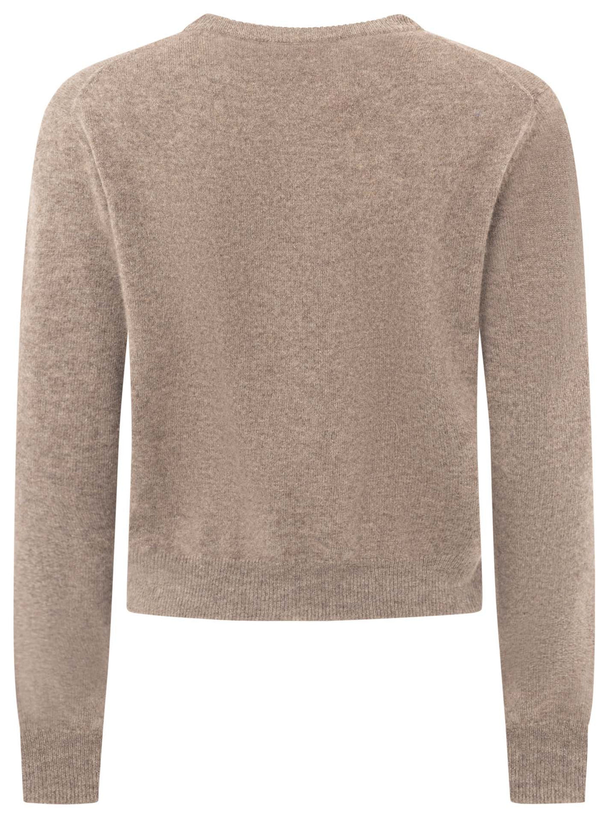Zwillingsherz Kaschmir Strickjacke Perlmutt (100% Cashmere) - Taupe
