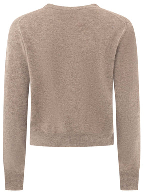 Zwillingsherz Kaschmir Strickjacke Perlmutt (100% Cashmere) - Taupe