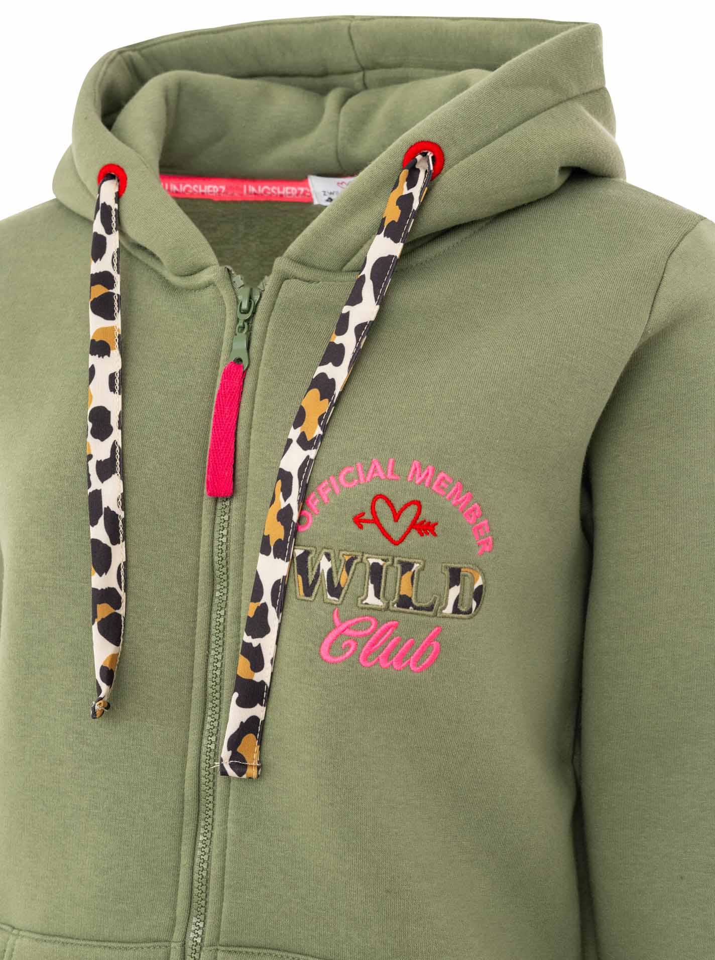 Zwillingsherz - Hoodiejacke Leo Wild Club - Khaki