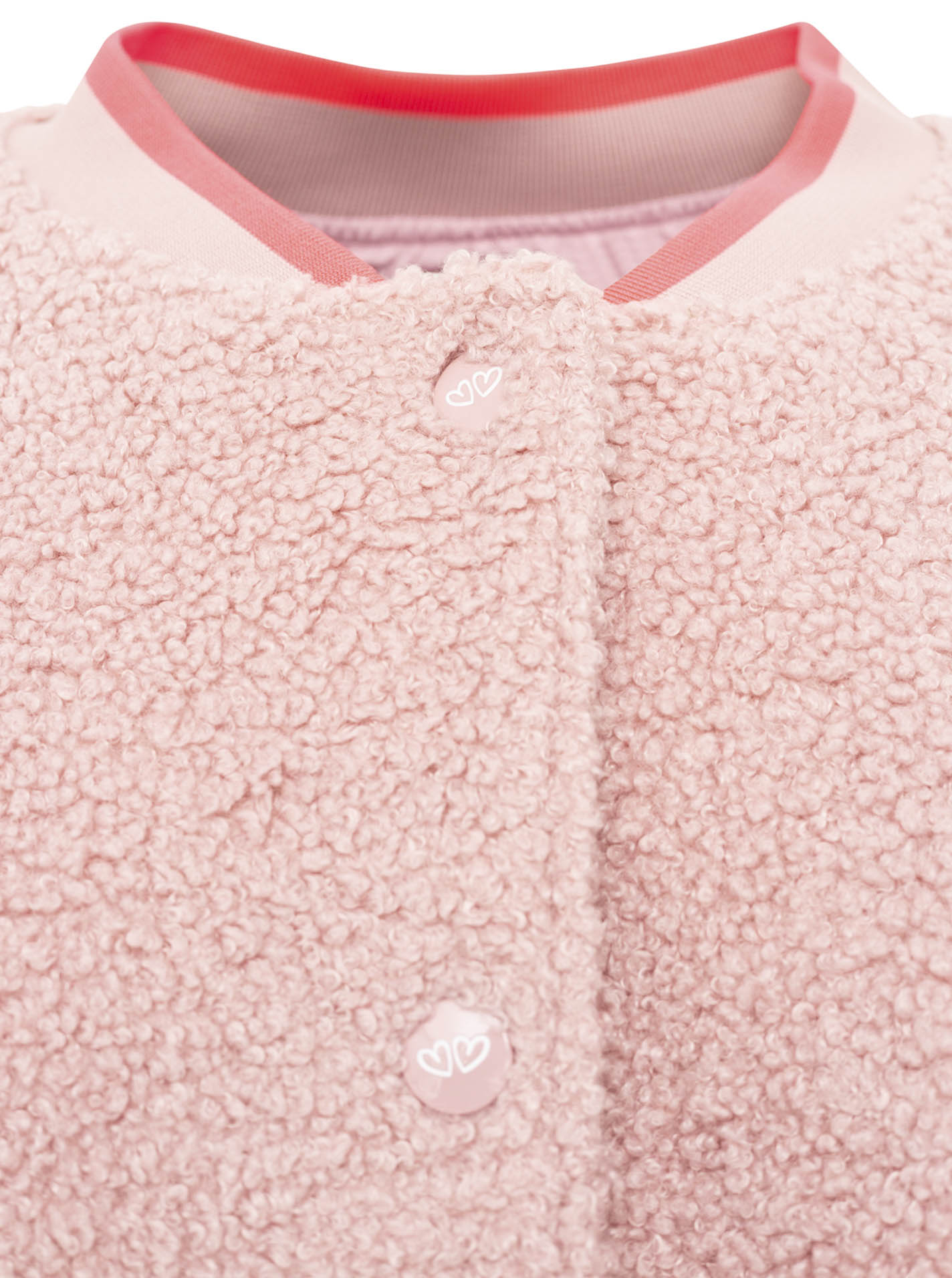 Zwillingsherz Damen Teddy-Bomberjacke Smile Love - Rosa