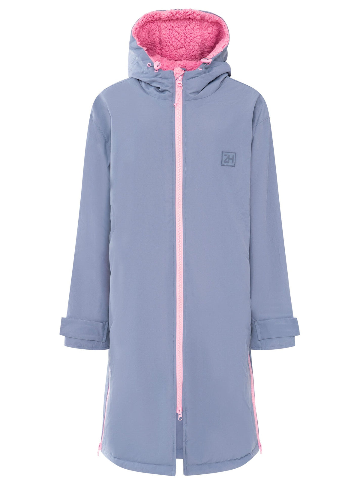 Zwillingsherz - Oversize Teddy Windjacke - Jeansblau
