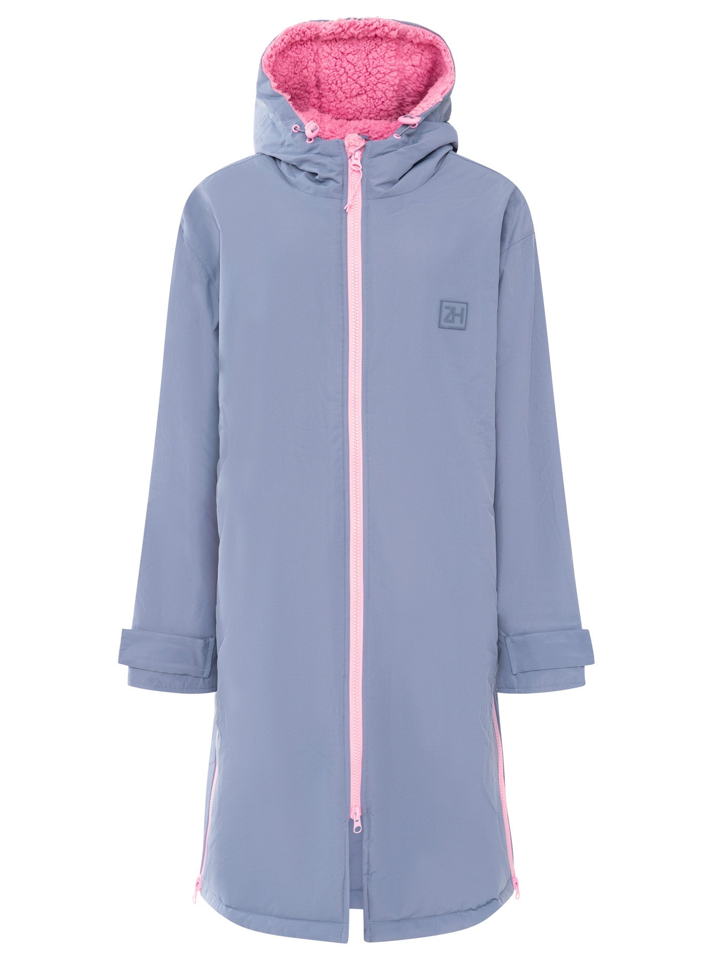 Zwillingsherz - Oversize Teddy Windjacke - Jeansblau
