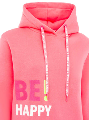 Zwillingsherz - Hoodie "Be Happy" - Pink