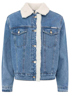 Zwillingsherz - Jeansjacke "Teddy" - Blau