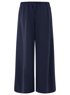 Zwillingsherz Oversize Stoffhose "Bundfalte" - Dunkelblau