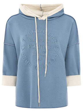 Zwillingsherz - Made in Italy Hoodie "Positive Mind" - Jeansblau