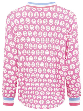 Zwillingsherz - Blusenshirt Anker - Pink/Blau