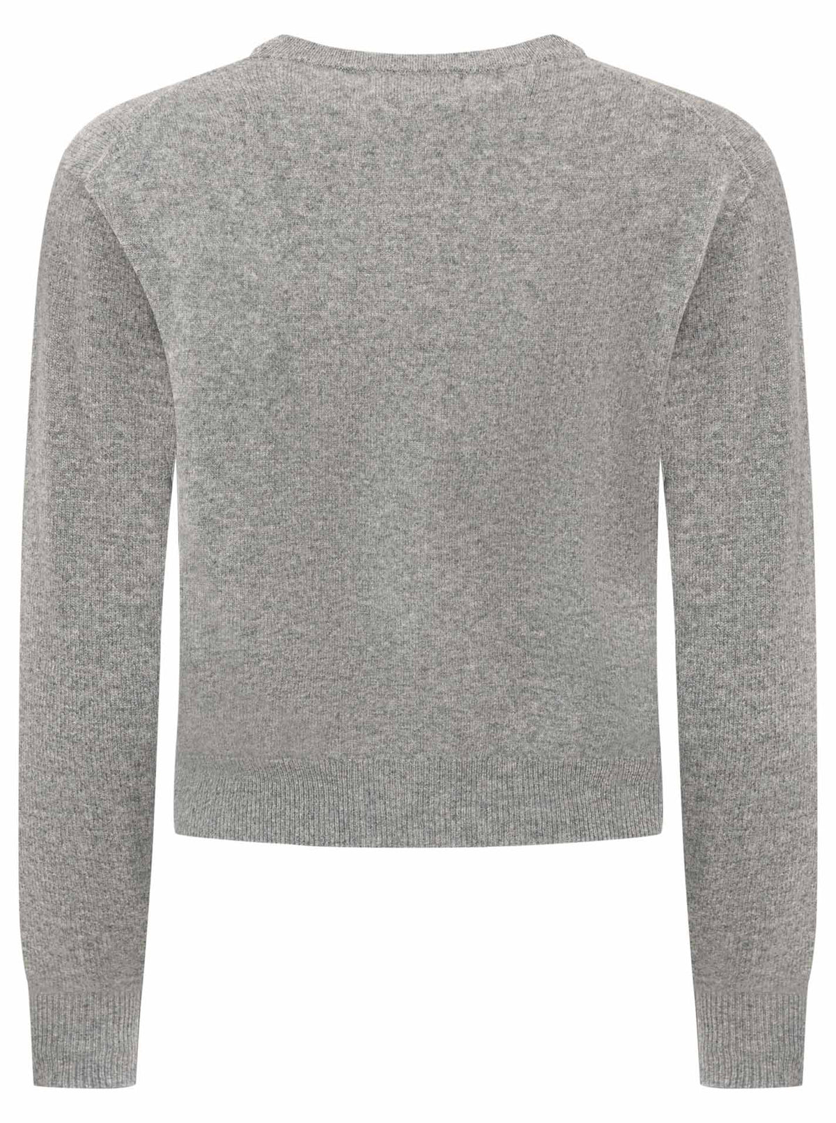 Zwillingsherz Kaschmir Strickjacke Perlmutt (100% Cashmere) - Mittelgrau
