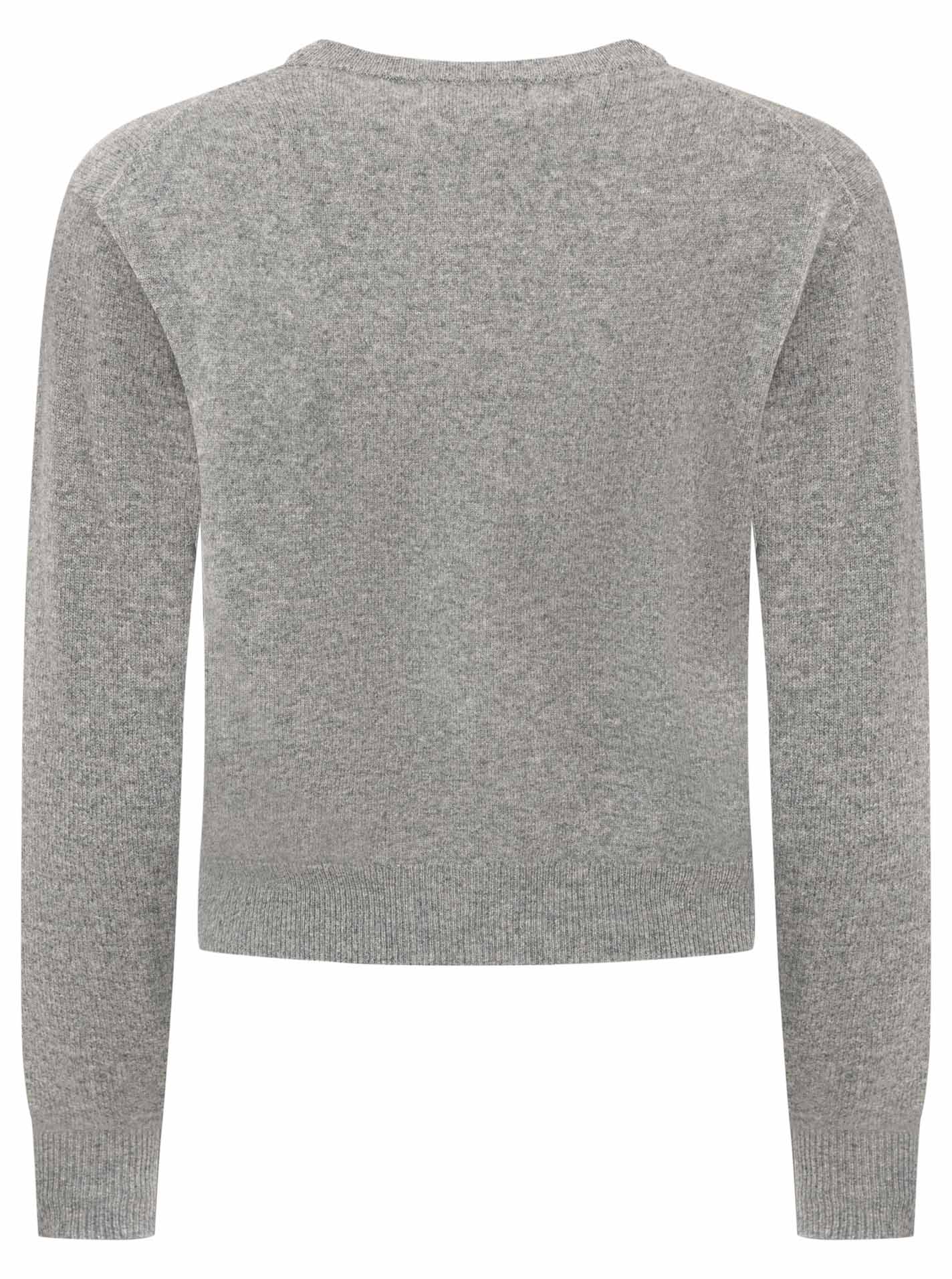 Zwillingsherz Kaschmir Strickjacke Perlmutt (100% Cashmere) - Mittelgrau