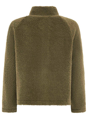 Zwillingsherz Teddy Fleece Jacke - Khaki