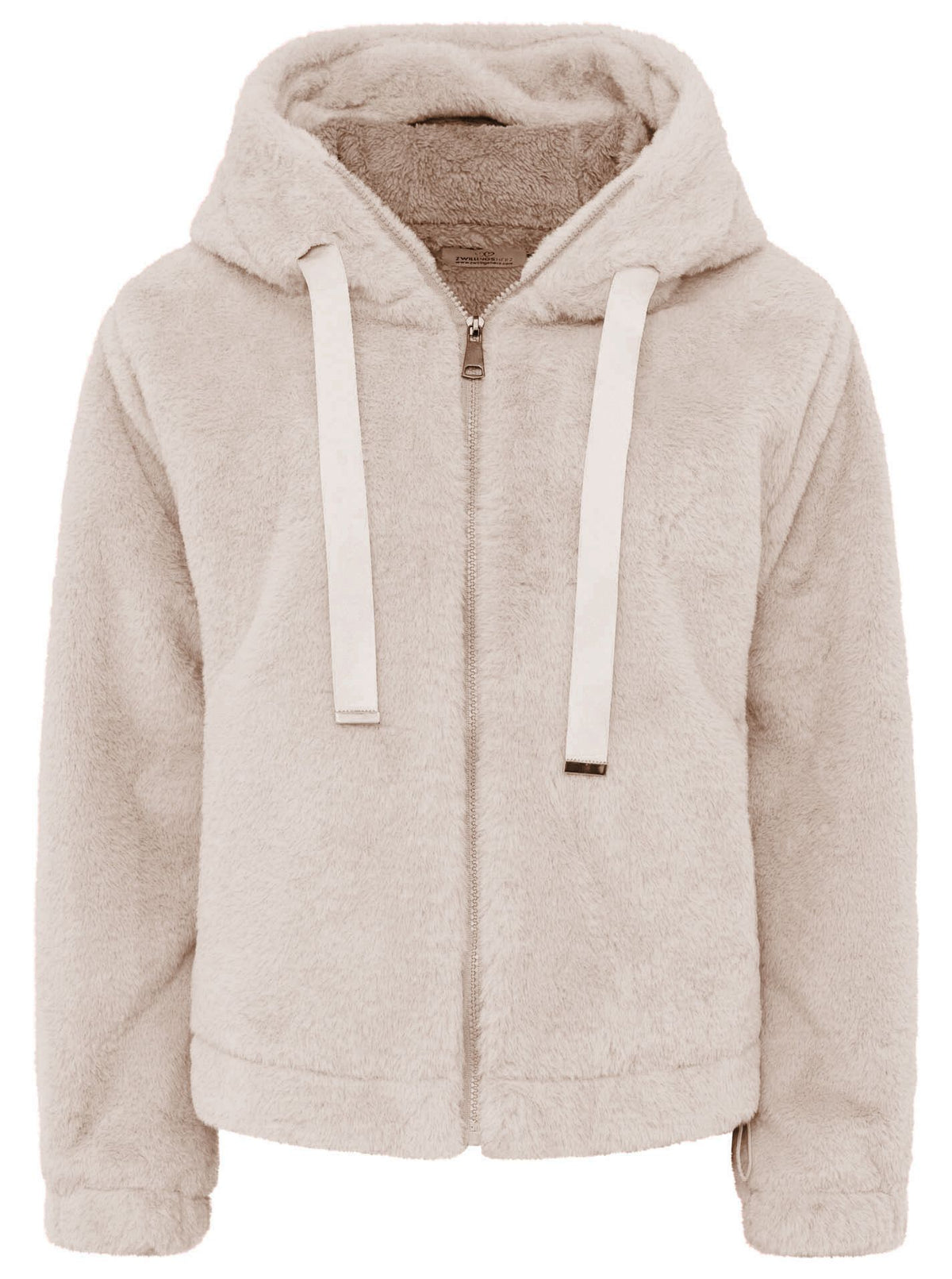 Zwillingsherz Teddy Kuscheljacke - Taupe