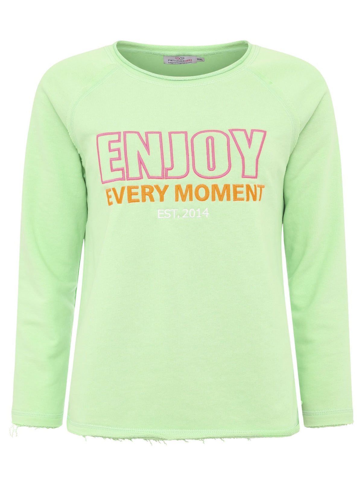 Zwillingsherz -  Sweatshirt/Pullover "Enjoy every Moment" - Grün (Neu)