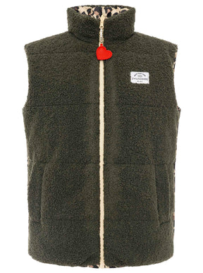 Zwillingsherz - Wendbare Weste Leo - Olive