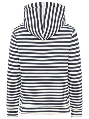 Zwillingsherz - Hoodie "Streifen Strandglück" - Dunkelblau/Pink