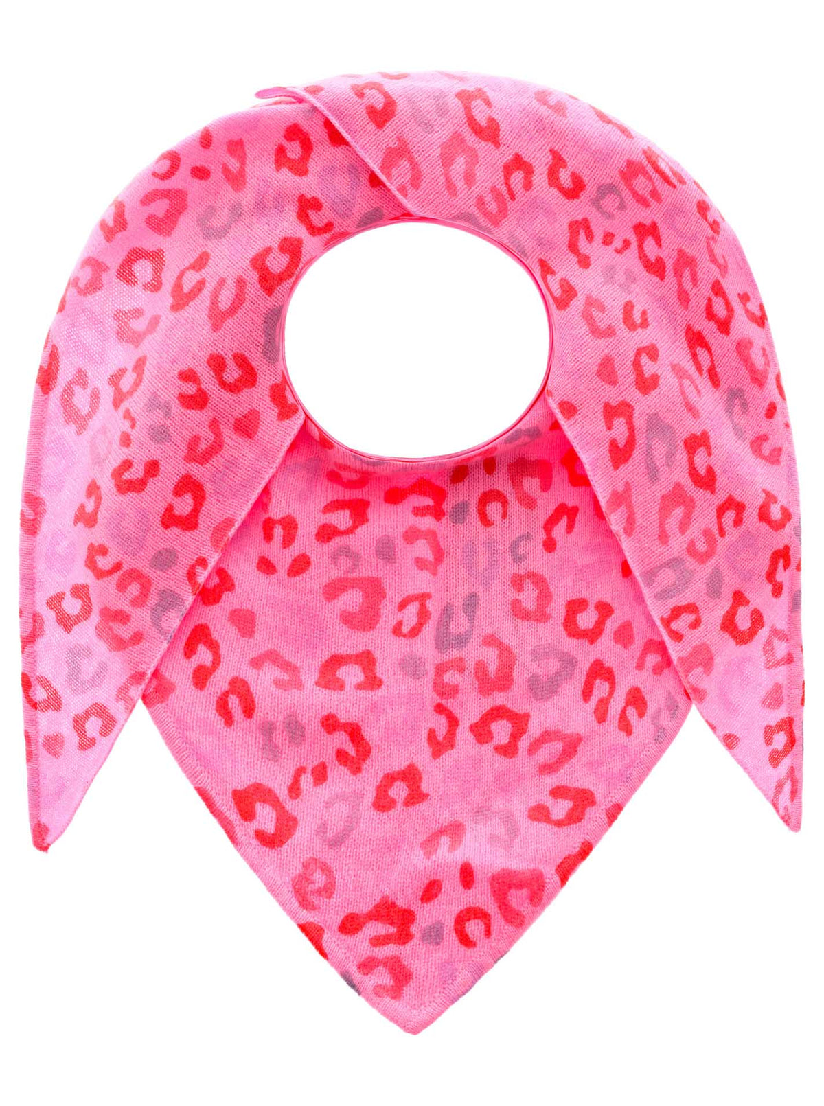 Zwillingsherz 100% Kaschmir / Cashmere Dreieckstuch Leo - Pink