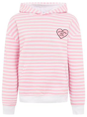 Zwillingsherz - Hoodie "Streifen Zwillingsherz" - Pink