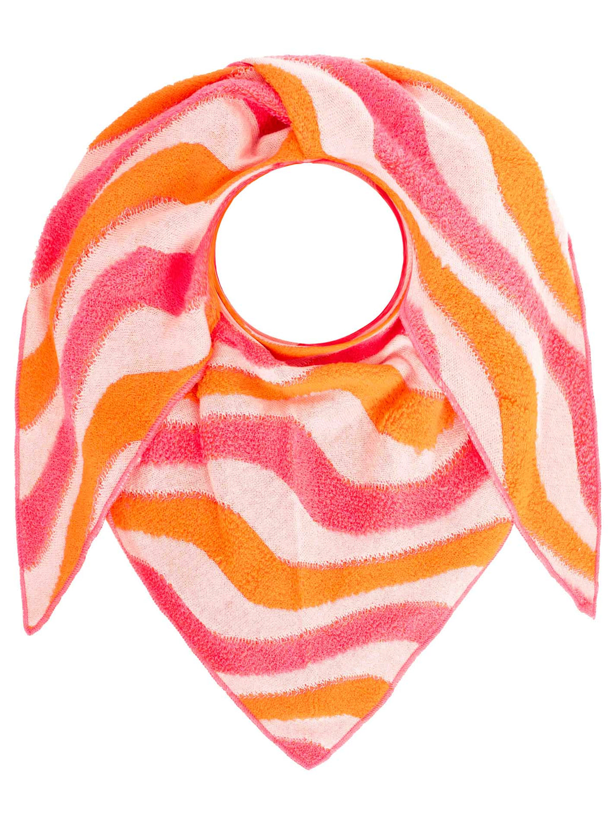 Zwillingsherz - Dreieckstuch "Teddy Wellen" - Pink