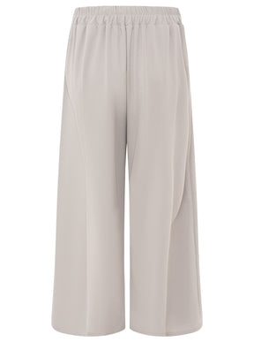 Zwillingsherz Oversize Stoffhose "Bundfalte" - Hellgrau