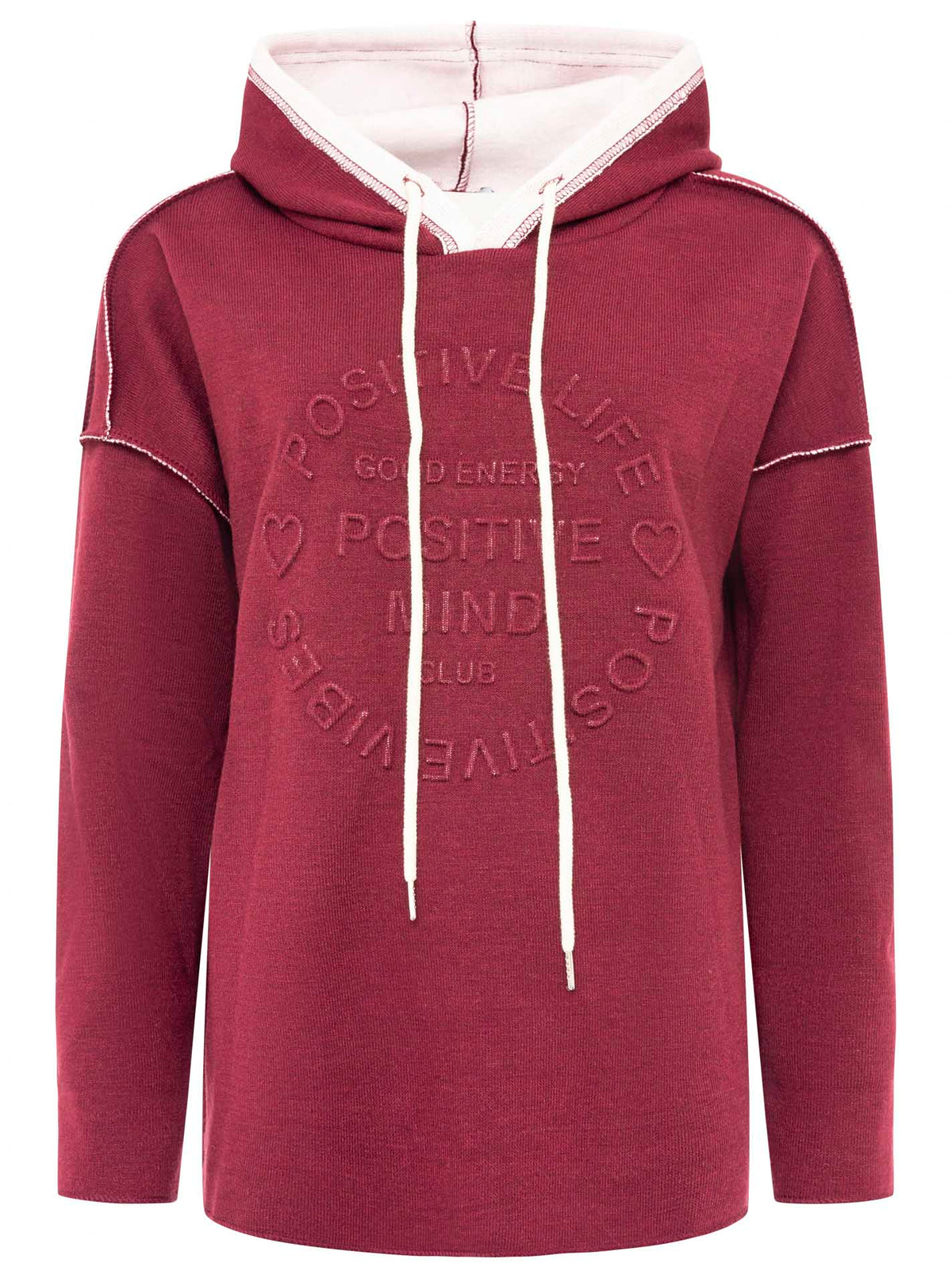 Zwillingsherz - Made in Italy Hoodie "Positive Mind" - Magenta