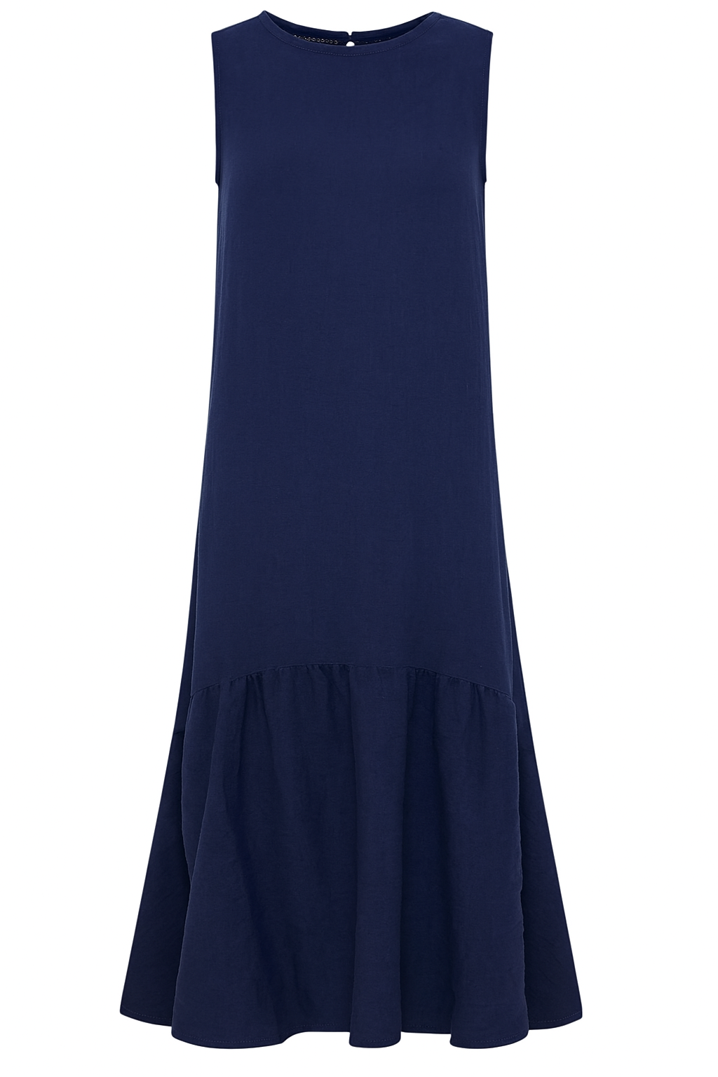 Zwillingsherz - Musselin Kleid lang Boho - Navy