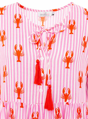 Zwillingsherz - Kleid "Lobsters & Stripes" - Pink