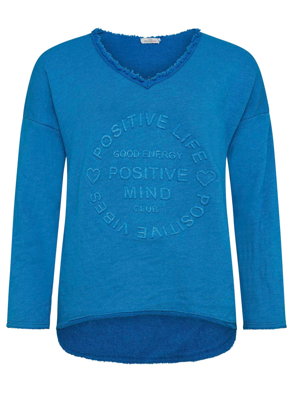 Zwillingsherz -  Sweatshirt "Positive Mind" - Jeansblau