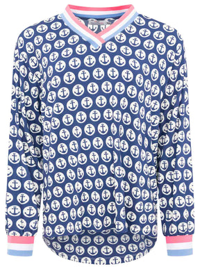 Zwillingsherz - Blusenshirt Anker - Dunkelblau
