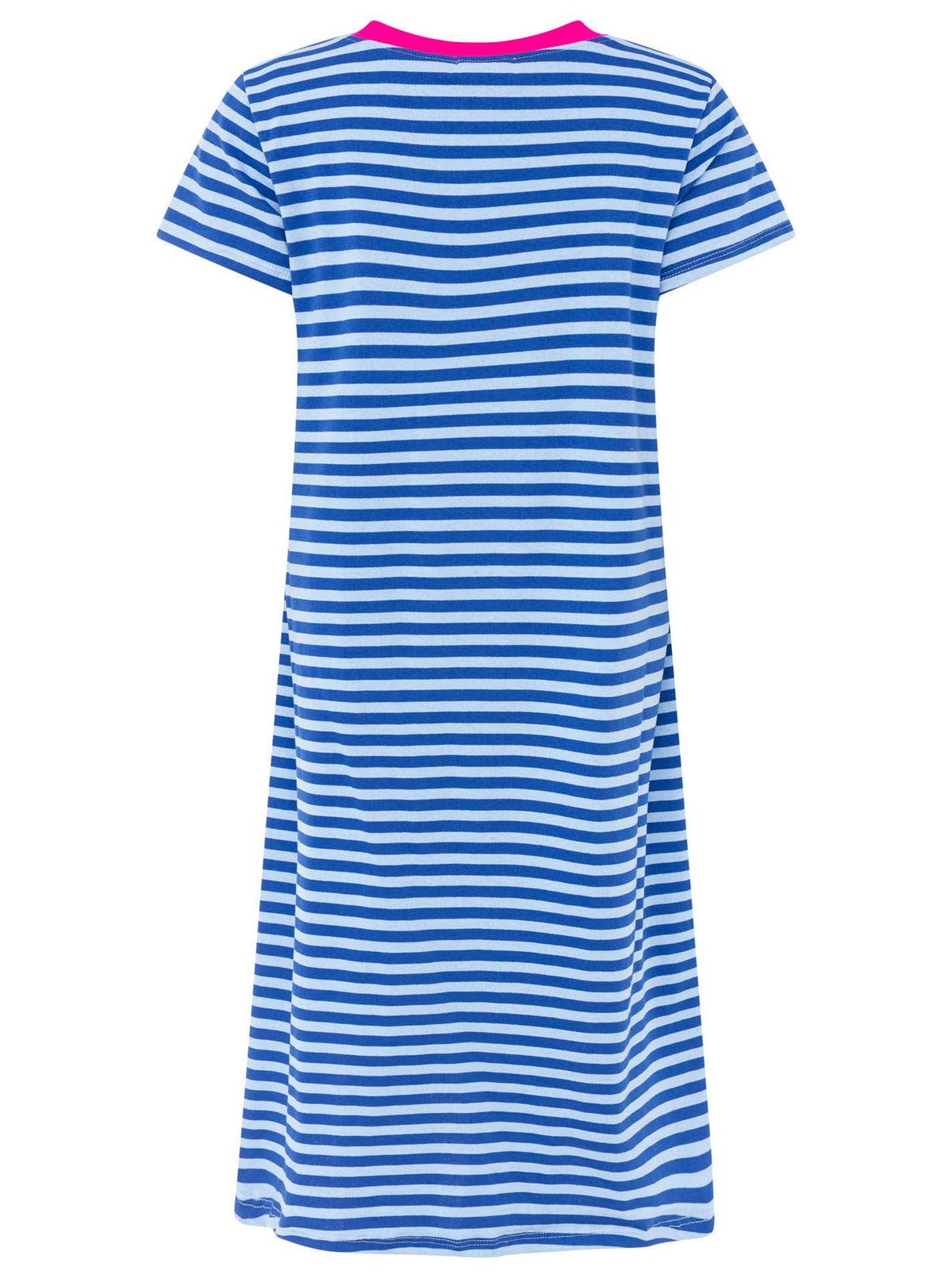 Zwillingsherz - Sweat Kleid "Neon Streifen" - Royalblau