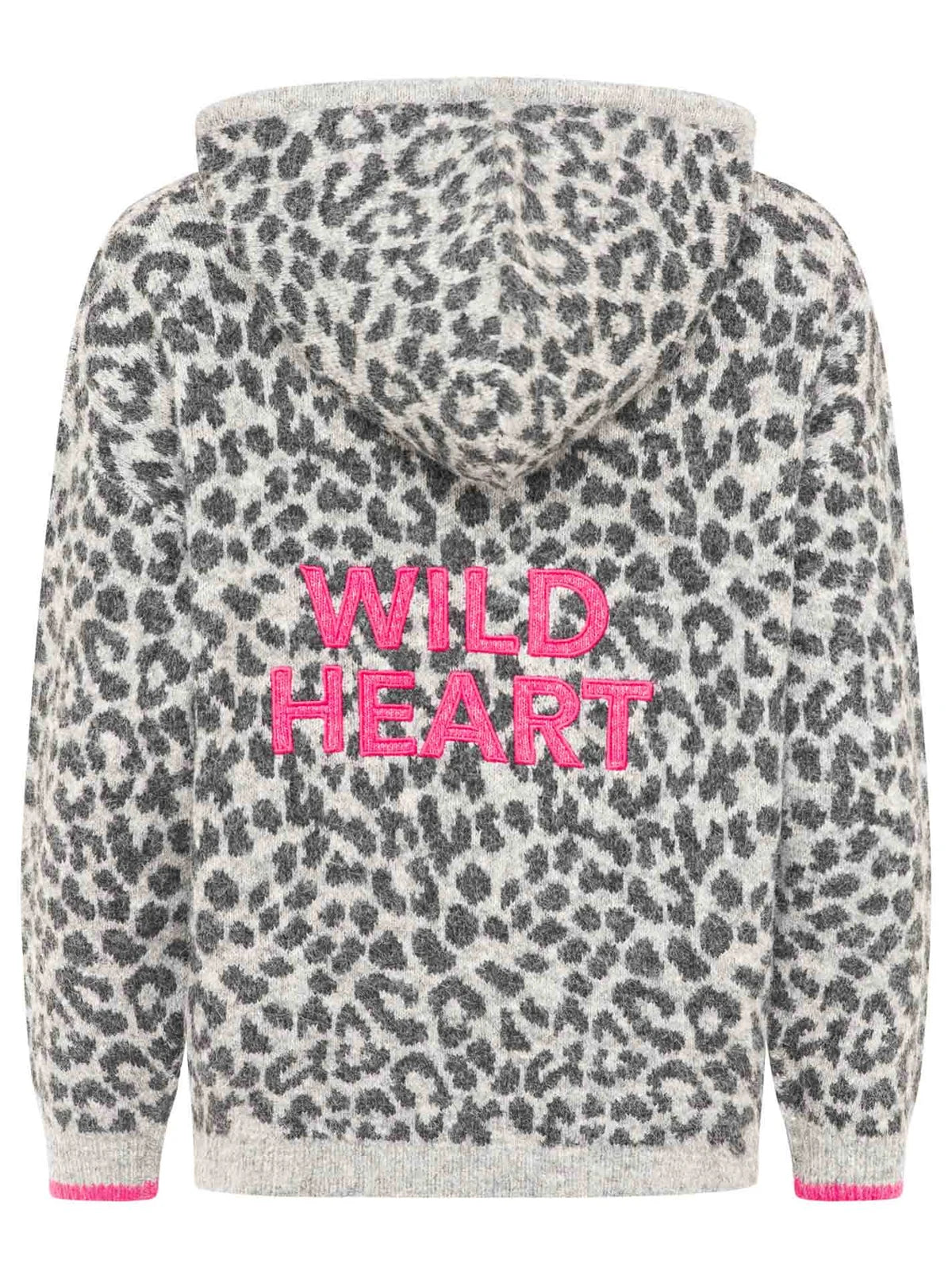 Zwillingsherz - Strick Hoody "Wild Heart" - Grau