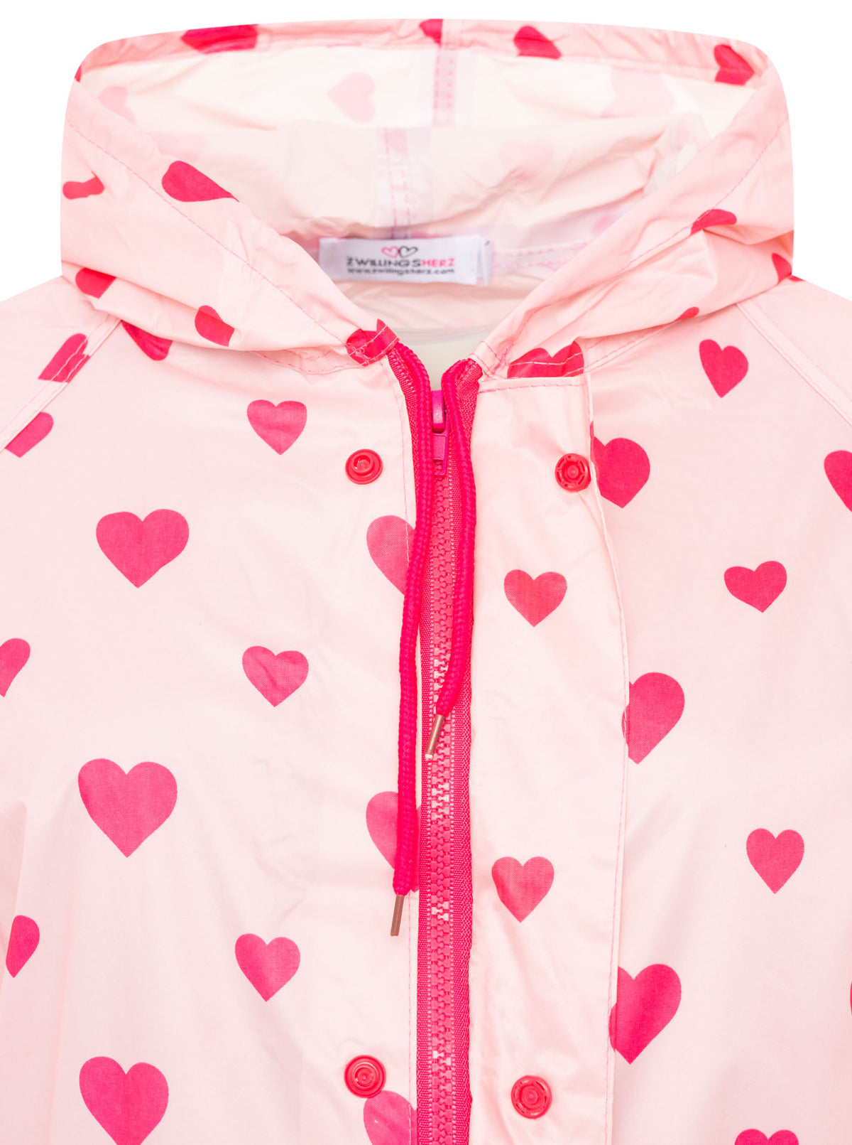 Zwillingsherz Regenmantel "Love" - Rosa