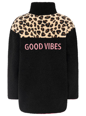 Zwillingsherz - Troyer "Good Vibes Leo" - Schwarz