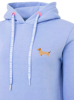 Zwillingsherz - Hoodie Neu "Dog Lover" - Blau