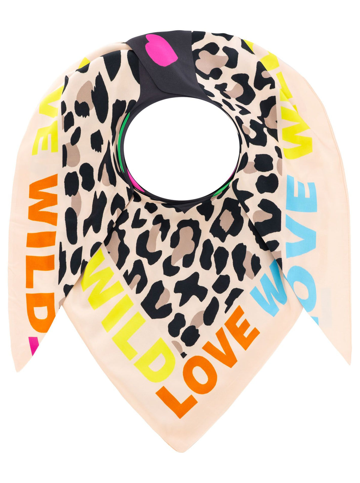 Zwillingsherz - Dreieckstuch "Wild Love" - Beige