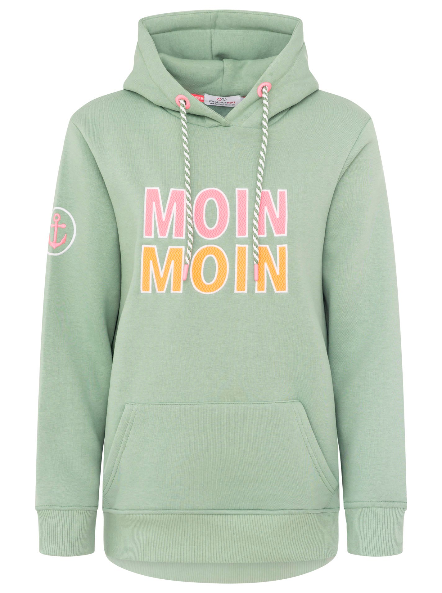 Zwillingsherz - Hoodie "Moin Moin" - Hellgrün