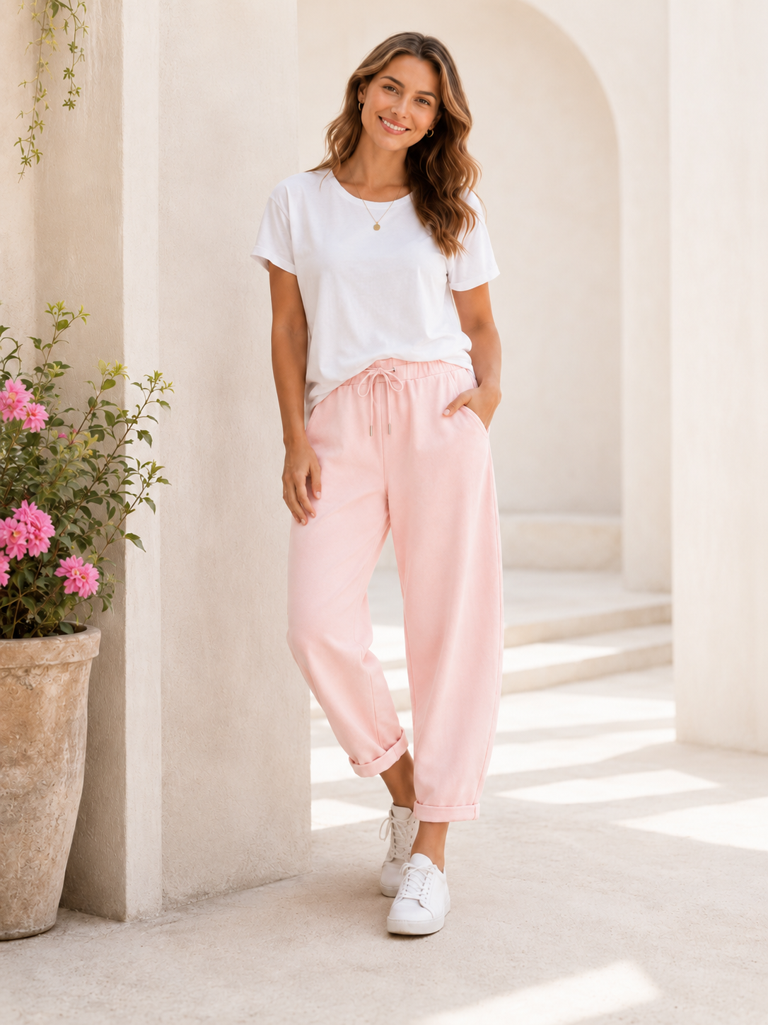 Stilvolle Barrel Joggpants - Rosa