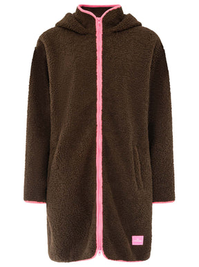Zwillingsherz - Hoodiemantel Teddy - Braun