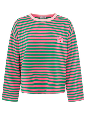 Zwillingsherz - Sweatshirt "Perfectly Imperfect" - Grün/Pink
